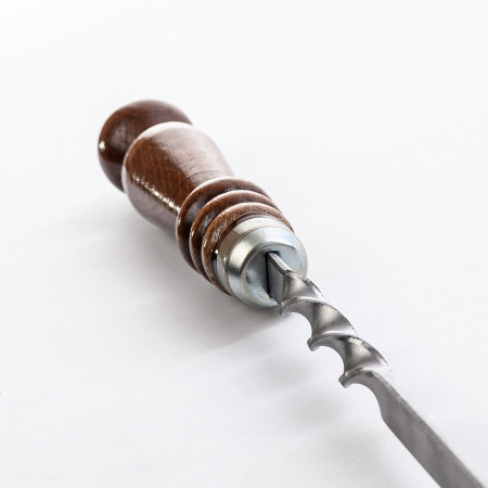 Шампур нержавеющий 670*12*3 мм с деревянной ручкой в Симферополе