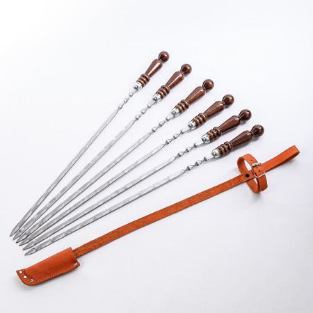A set of skewers 670*12*3 mm in a leather quiver в Симферополе
