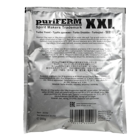 Turbo yeast alcohol "PuriFerm XXL" (350 gr) в Симферополе