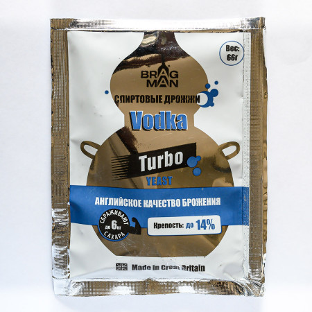 Turbo yeast alcohol BragMan "Vodka TURBO" (66 gr) в Симферополе