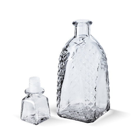 Бутылка (штоф) "Арка" стеклянная 0,5 литра с пробкой  в Симферополе